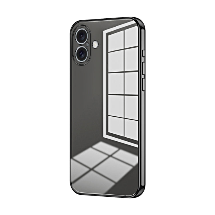 Transparent Plating Fine Hole Phone Case, For iPhone 16 Pro, For iPhone 16 Plus, For iPhone 16