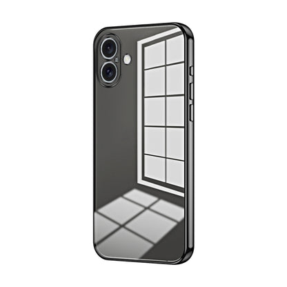 Transparent Plating Fine Hole Phone Case, For iPhone 16 Pro, For iPhone 16 Plus, For iPhone 16