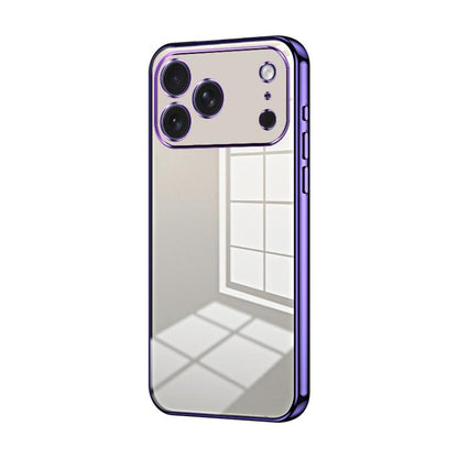 Transparent Plating Fine Hole Phone Case, For iPhone 17e / 16e, For iPhone 17 Pro Max, For iPhone 17 Pro
