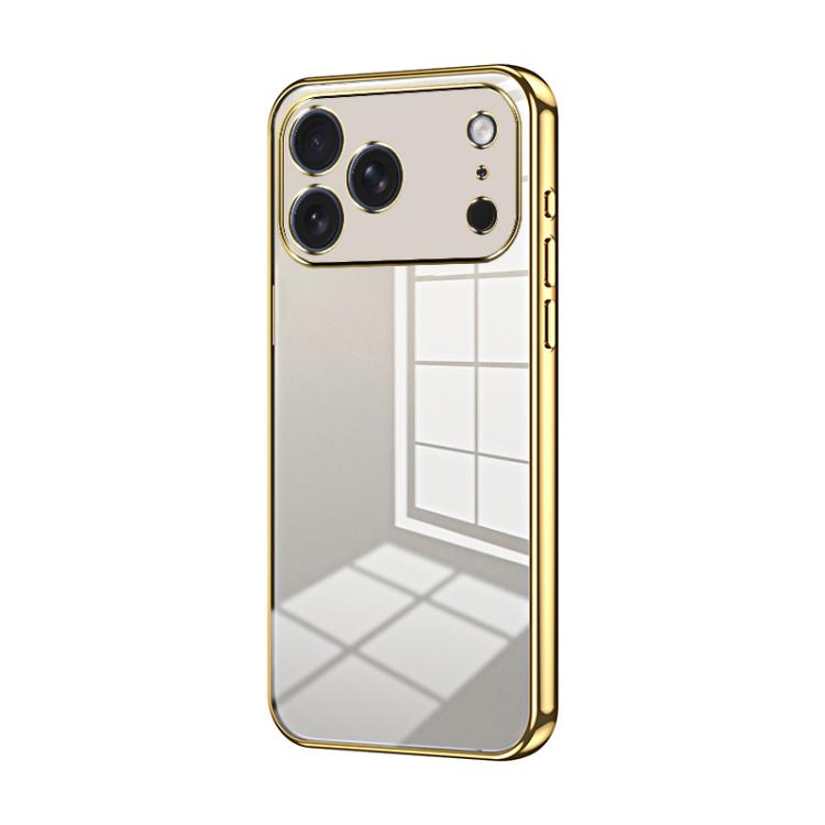 Transparent Plating Fine Hole Phone Case, For iPhone 17e / 16e, For iPhone 17 Pro Max, For iPhone 17 Pro