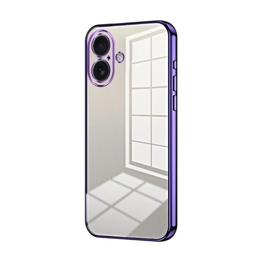 Transparent Plating Fine Hole Phone Case, For iPhone 17, For iPhone Air, For iPhone 16 Pro Max