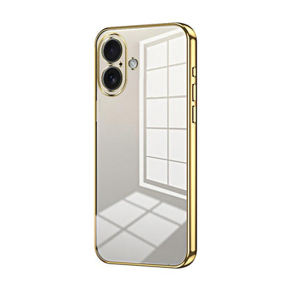 Transparent Plating Fine Hole Phone Case, For iPhone 17, For iPhone Air, For iPhone 16 Pro Max