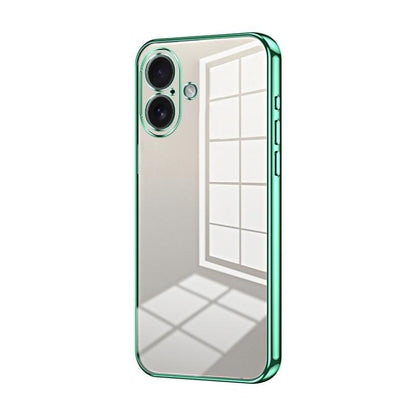 Transparent Plating Fine Hole Phone Case, For iPhone 17, For iPhone Air, For iPhone 16 Pro Max