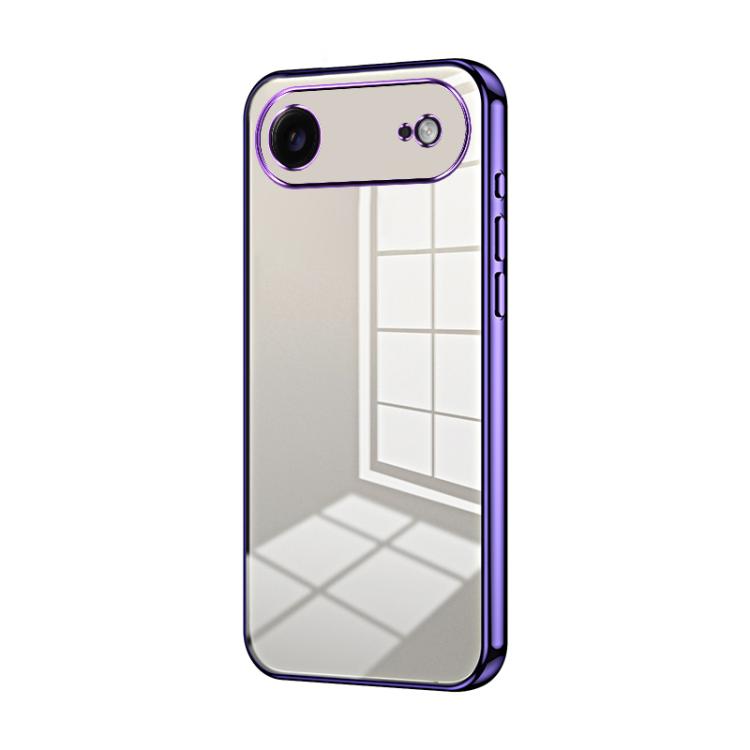 Transparent Plating Fine Hole Phone Case, For iPhone 17, For iPhone Air, For iPhone 16 Pro Max
