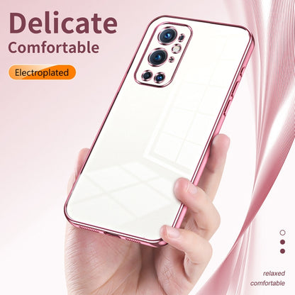 Transparent Plating Fine Hole Phone Case, For OnePlus 9 Pro, For OnePlus 9, For OnePlus 8T