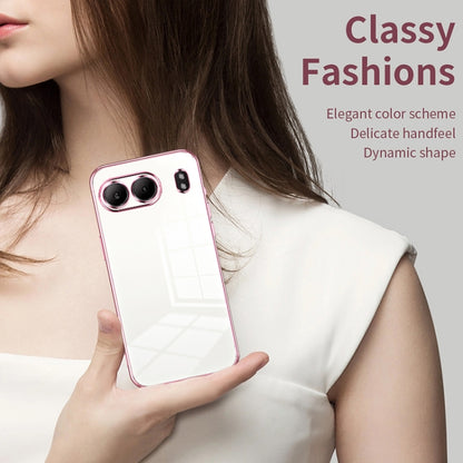 Transparent Plating Fine Hole Phone Case, For OnePlus Nord 4, For OnePlus Ace 3 Pro, For OnePlus Ace 2 Pro
