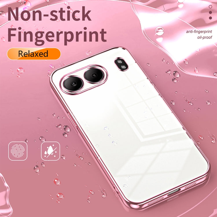 Transparent Plating Fine Hole Phone Case, For OnePlus Nord 4, For OnePlus Ace 3 Pro, For OnePlus Ace 2 Pro