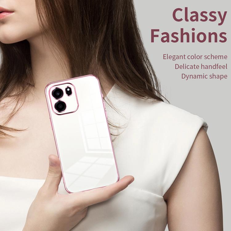 Transparent Plating Fine Hole Phone Case, For OnePlus Turbo 6V, For OnePlus Ace 6 / Ace 6T / 15R, For OnePlus Turbo 6