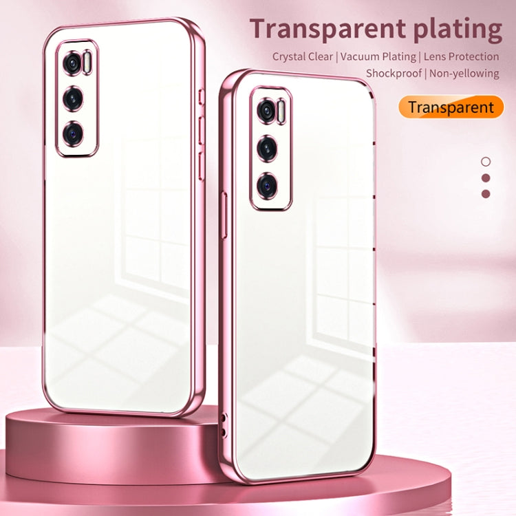 Transparent Plating Fine Hole Phone Case