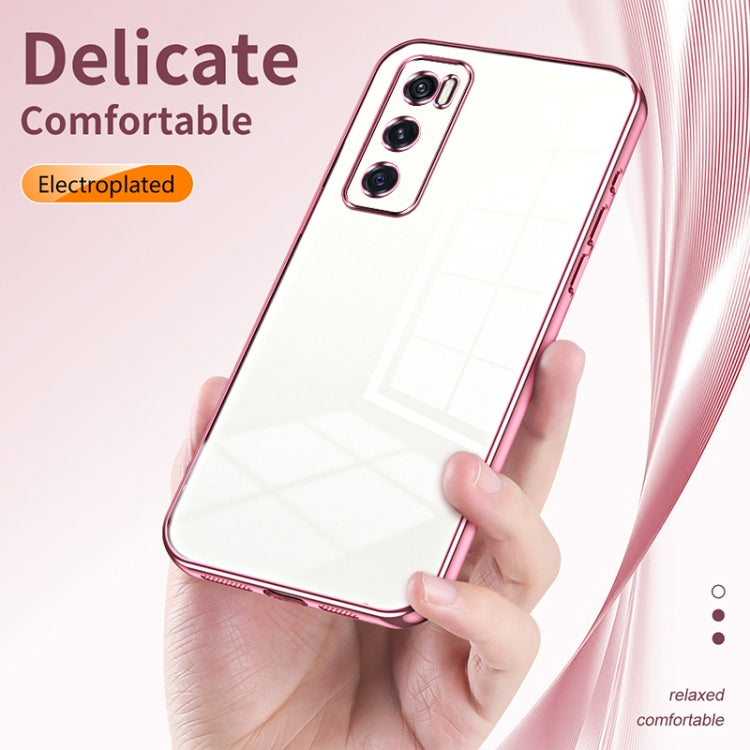 Transparent Plating Fine Hole Phone Case