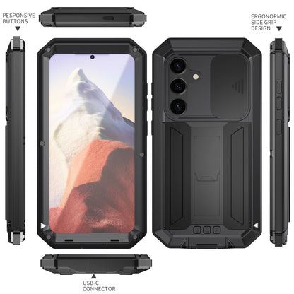 R-JUST Sliding Camera Life Waterproof Holder Phone Case, For Samsung Galaxy S24 5G