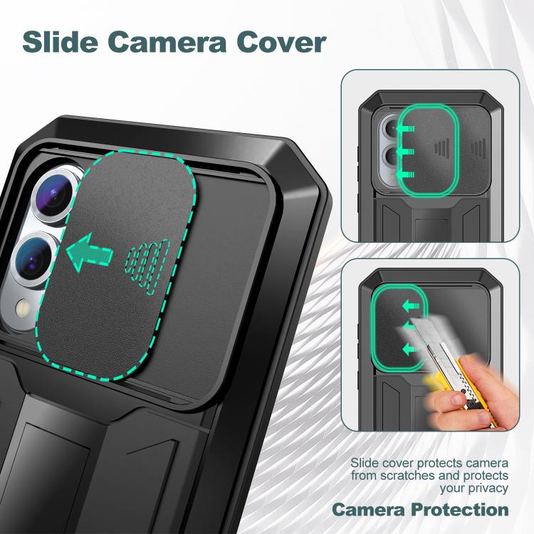 R-JUST Sliding Camera Life Waterproof Holder Phone Case, For Samsung Galaxy S25 Edge 5G, For Samsung Galaxy S25 5G, For Samsung Galaxy S25+ 5G, For Samsung Galaxy S25 Ultra 5G, For Samsung Galaxy S24 Ultra 5G, For Samsung Galaxy S24+ 5G