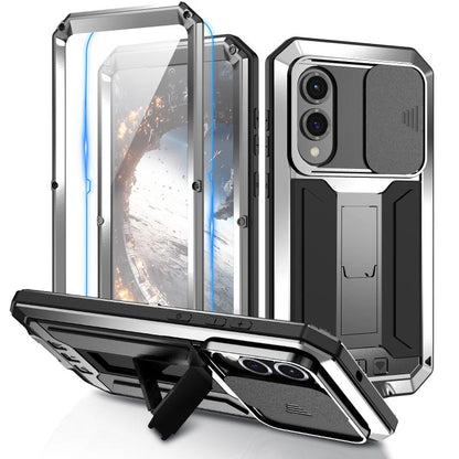 R-JUST Sliding Camera Life Waterproof Holder Phone Case, For Samsung Galaxy S25 Edge 5G, For Samsung Galaxy S25 5G, For Samsung Galaxy S25+ 5G, For Samsung Galaxy S25 Ultra 5G, For Samsung Galaxy S24 Ultra 5G, For Samsung Galaxy S24+ 5G