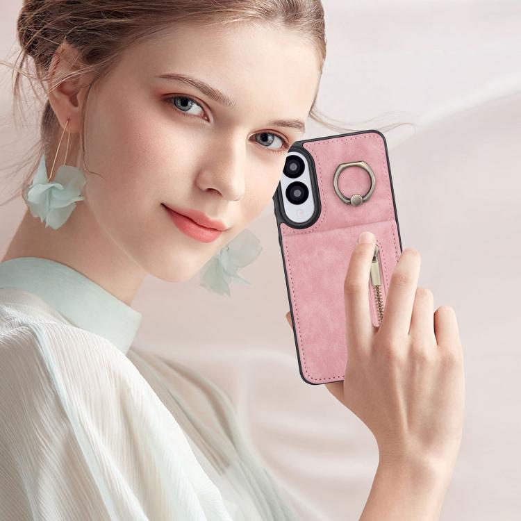 Retro Ring and Zipper RFID Card Slot Phone Case, For Samsung Galaxy S25 Edge 5G, For Samsung Galaxy S24 Ultra 5G, For Samsung Galaxy S24+ 5G