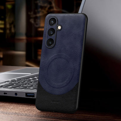 SULADA Stitching Leather MagSafe Magnetic Phone Case, For Samsung Galaxy S24 Ultra 5G, For Samsung Galaxy S24+ 5G, For Samsung Galaxy S24 5G