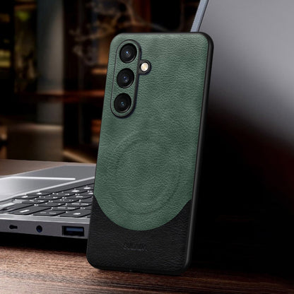 SULADA Stitching Leather MagSafe Magnetic Phone Case, For Samsung Galaxy S24 Ultra 5G, For Samsung Galaxy S24+ 5G, For Samsung Galaxy S24 5G