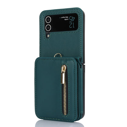 Zipper Card Slots Folding RFID Phone Case with Long Lanyard