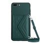 Rhombic Texture Card Bag RFID Phone Case with Long Lanyard, For iPhone XS / X, For iPhone XR, For iPhone XS Max, For iPhone 8 Plus / 7 Plus