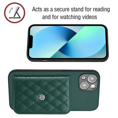 Rhombic Texture Card Bag RFID Phone Case with Long Lanyard, For iPhone 13 mini, For iPhone 12, For iPhone 12 Pro Max, For iPhone 12 Pro