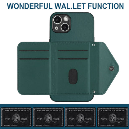 Rhombic Texture Card Bag RFID Phone Case with Long Lanyard, For iPhone 13 mini, For iPhone 12, For iPhone 12 Pro Max, For iPhone 12 Pro