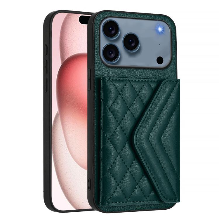 Rhombic Texture Card Bag RFID Phone Case with Long Lanyard, For iPhone 18 Pro / 17 Pro, For iPhone 18 Pro Max / 17 Pro Max, For iPhone 17, For iPhone Air