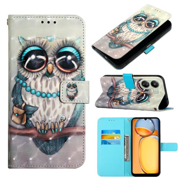 3D Painting Horizontal Flip Leather Phone Case