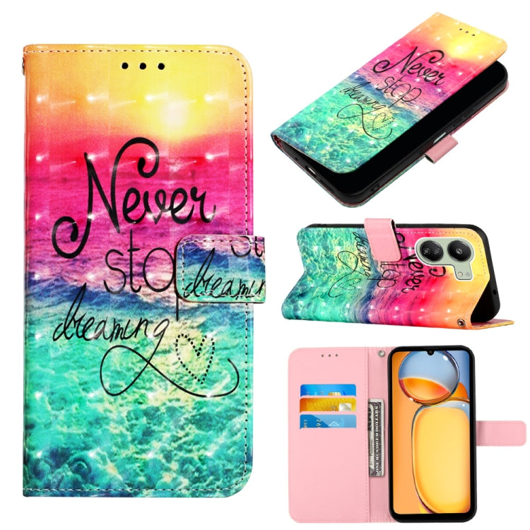 3D Painting Horizontal Flip Leather Phone Case