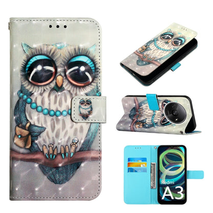 3D Painting Horizontal Flip Leather Phone Case, Series 3