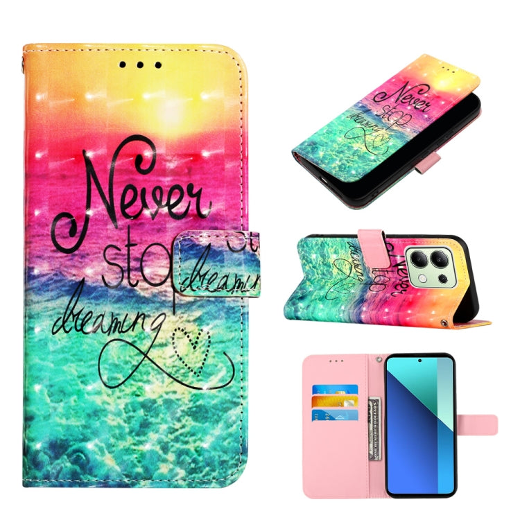 3D Painting Horizontal Flip Leather Phone Case, Series 4