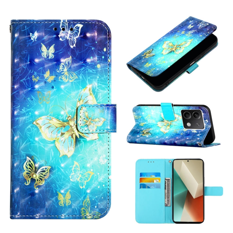 3D Painting Horizontal Flip Leather Phone Case