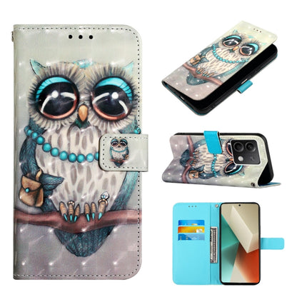 3D Painting Horizontal Flip Leather Phone Case