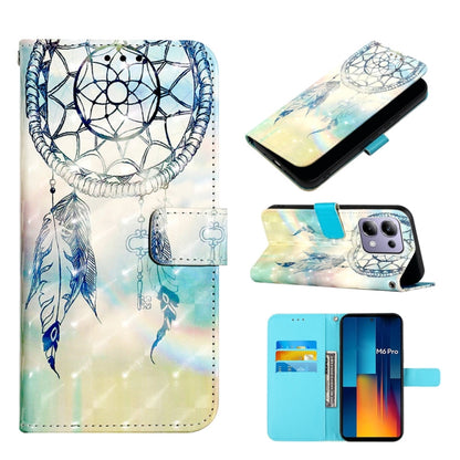3D Painting Horizontal Flip Leather Phone Case, For Xiaomi Redmi 13 4G, For Xiaomi Poco M6 Pro 4G, For Xiaomi Redmi A3