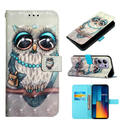 3D Painting Horizontal Flip Leather Phone Case, For Xiaomi Redmi 13 4G, For Xiaomi Poco M6 Pro 4G, For Xiaomi Redmi A3