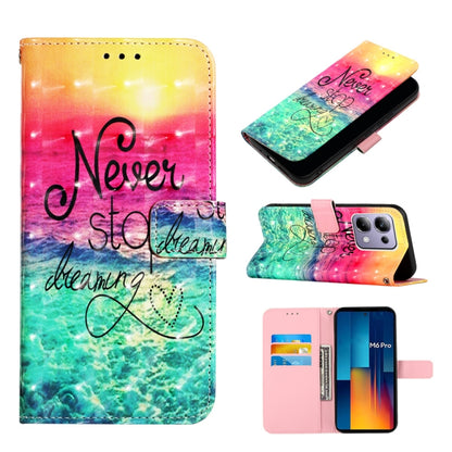 3D Painting Horizontal Flip Leather Phone Case, For Xiaomi Redmi 13 4G, For Xiaomi Poco M6 Pro 4G, For Xiaomi Redmi A3
