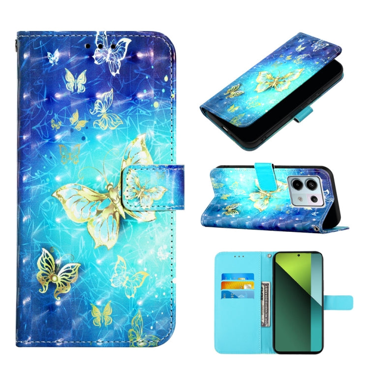 3D Painting Horizontal Flip Leather Phone Case