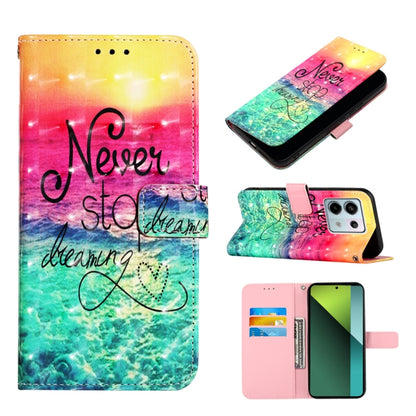 3D Painting Horizontal Flip Leather Phone Case