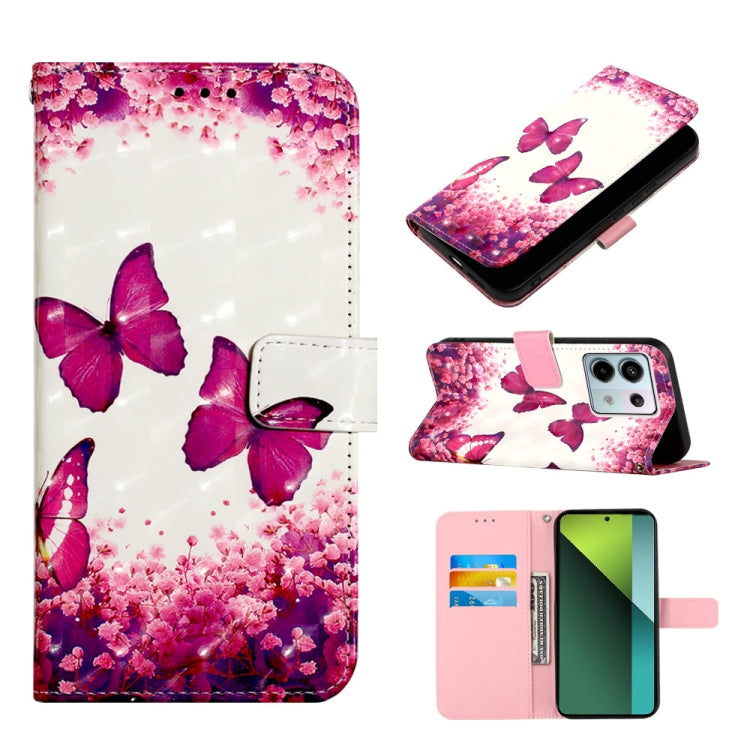 3D Painting Horizontal Flip Leather Phone Case