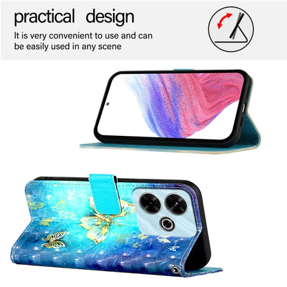 3D Painting Horizontal Flip Leather Phone Case, For Xiaomi Redmi 13 4G, For Xiaomi Poco M6 Pro 4G, For Xiaomi Redmi A3