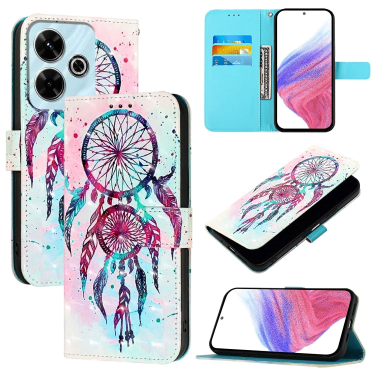 3D Painting Horizontal Flip Leather Phone Case, For Xiaomi Redmi 13 4G, For Xiaomi Poco M6 Pro 4G, For Xiaomi Redmi A3