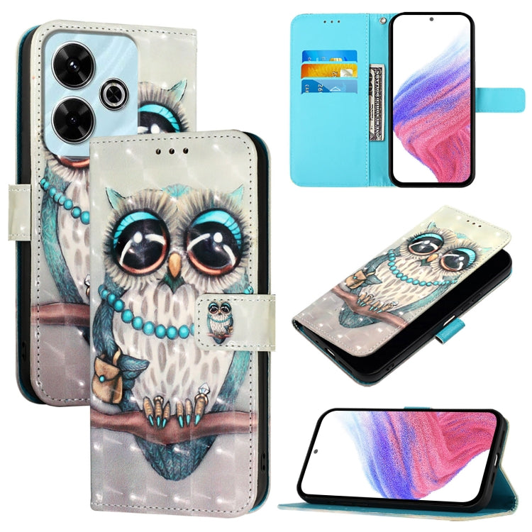 3D Painting Horizontal Flip Leather Phone Case, For Xiaomi Redmi 13 4G, For Xiaomi Poco M6 Pro 4G, For Xiaomi Redmi A3