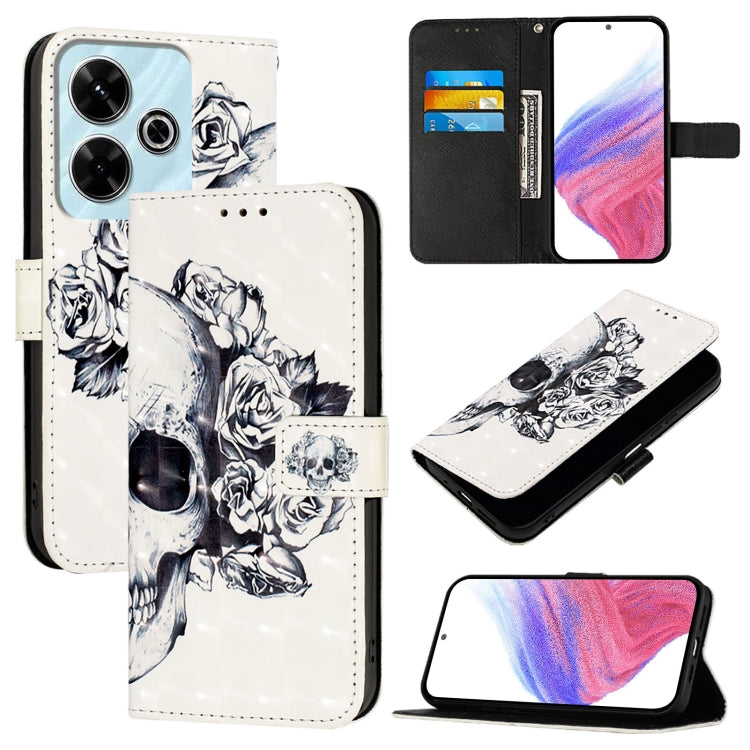 3D Painting Horizontal Flip Leather Phone Case, For Xiaomi Redmi 13 4G, For Xiaomi Poco M6 Pro 4G, For Xiaomi Redmi A3