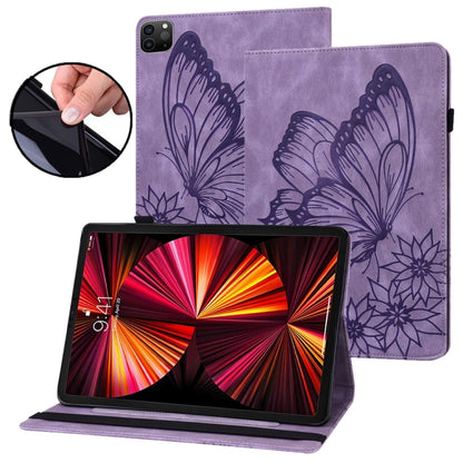 Big Butterfly Embossed Leather Tablet Case, For iPad Pro 13 2025 / 2024, For iPad Pro 11 2025 / 2024, For iPad Pro 12.9 2022 / Air 13 2024 / 2025