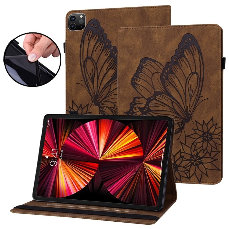 Big Butterfly Embossed Leather Tablet Case, For iPad Pro 13 2025 / 2024, For iPad Pro 11 2025 / 2024, For iPad Pro 12.9 2022 / Air 13 2024 / 2025