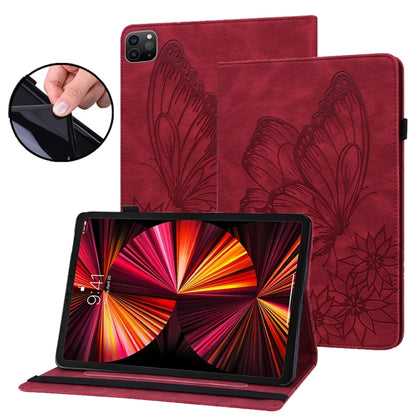 Big Butterfly Embossed Leather Tablet Case, For iPad Pro 13 2025 / 2024, For iPad Pro 11 2025 / 2024, For iPad Pro 12.9 2022 / Air 13 2024 / 2025