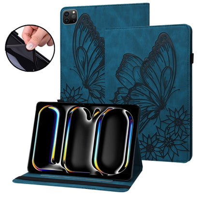 Big Butterfly Embossed Leather Tablet Case, For iPad Pro 13 2025 / 2024, For iPad Pro 11 2025 / 2024, For iPad Pro 12.9 2022 / Air 13 2024 / 2025