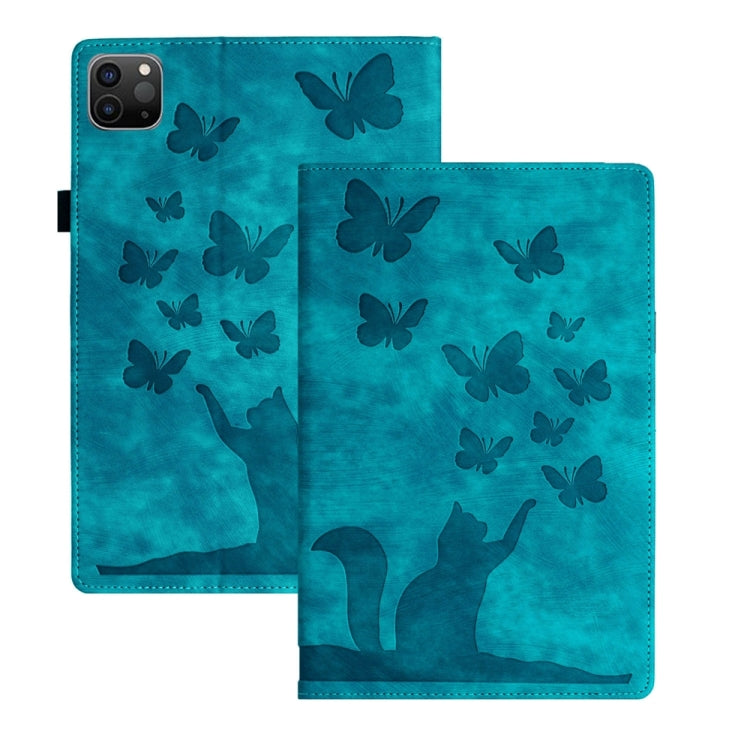 Butterfly Cat Embossing Leather Tablet Case