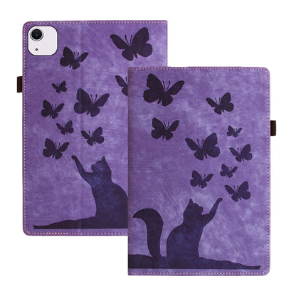 Butterfly Cat Embossing Leather Tablet Case