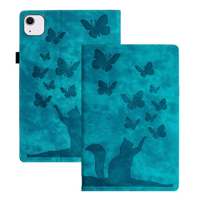 Butterfly Cat Embossing Leather Tablet Case