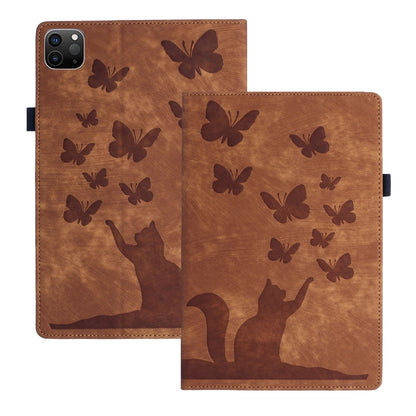 Butterfly Cat Embossing Leather Tablet Case