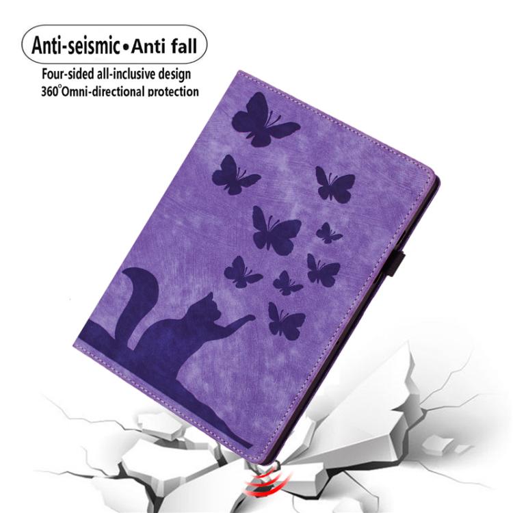 Butterfly Cat Embossing Leather Tablet Case, For iPad mini 2024 / 2021